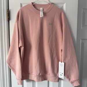 NWT ALO ACCOLADE CREW NECK PULLOVER QUARTZ XS